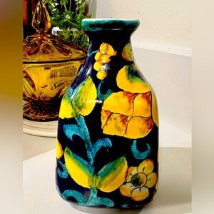 ITALIAN POTTERY Hand Made Parrini Signed Vase/Jar/Deco Piece Approx 6”x3.5”